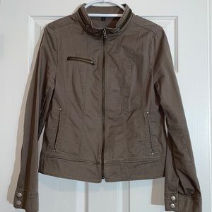 Express brown or taupe jean jacket blazer, size 12